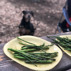 What kind of dog likes asparagus?